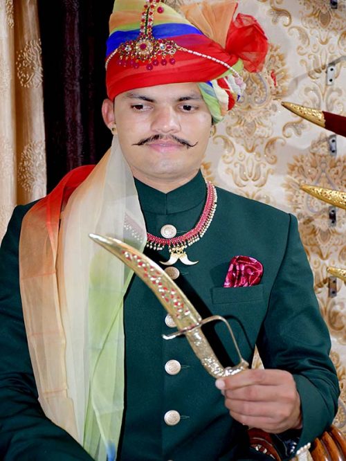 Rajasthani Pure Pachrangi Safa ( Turban ) - Image 3