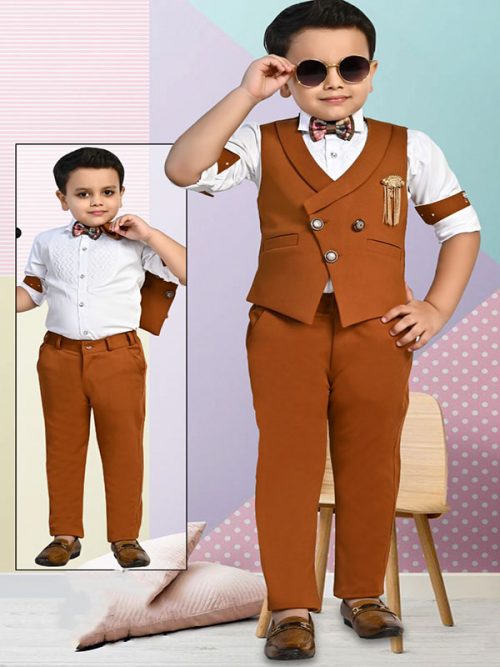 Stylish Kid's Boy's Shirt With Jacket Set