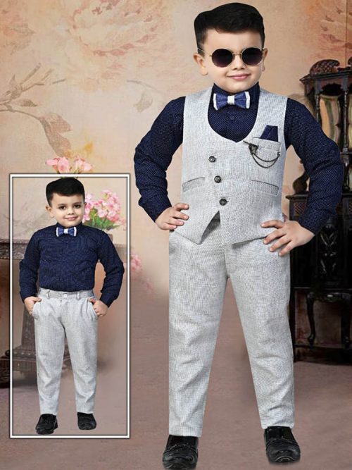 Stylish Kid's Boy's Shirt With Jacket Set