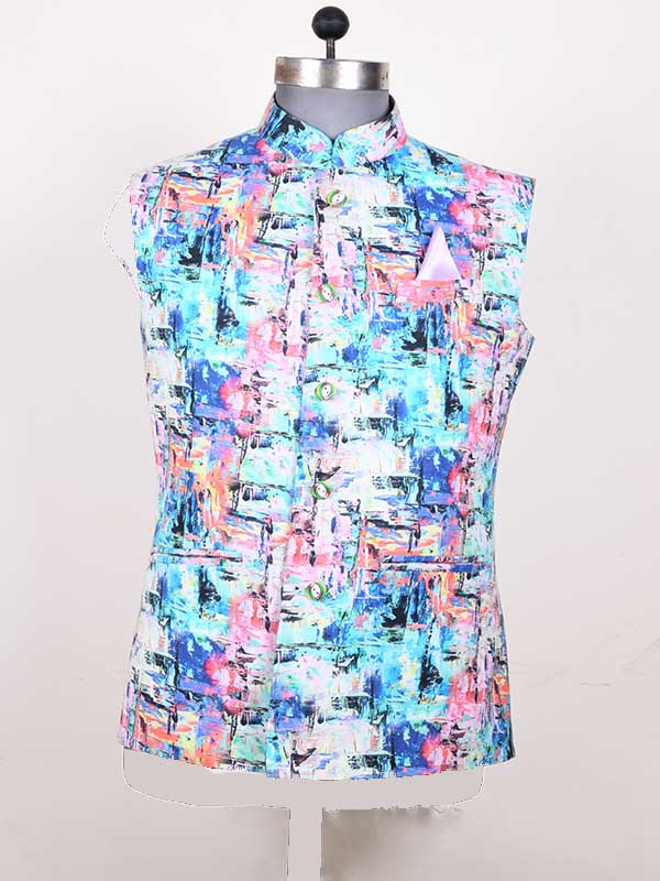 Hunting Jodhpuri Print Jacket