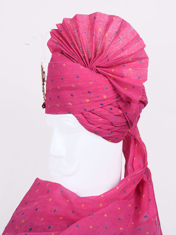 Jodhpuri Rani Printed Safa - Image 3