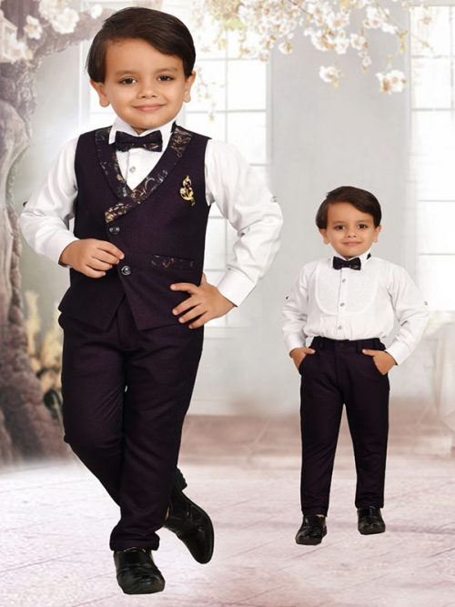 Stylish Kid's Boy's Shirt With Jacket Set