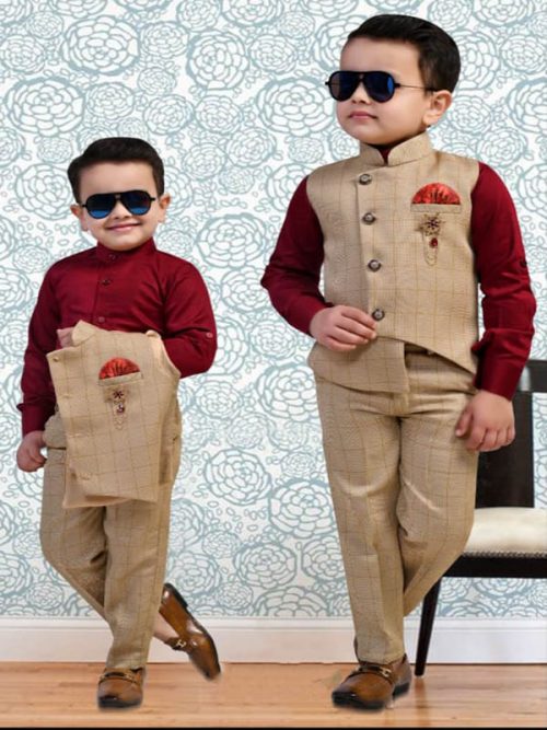 Stylish Kid's Boy's Shirt With Jacket Set