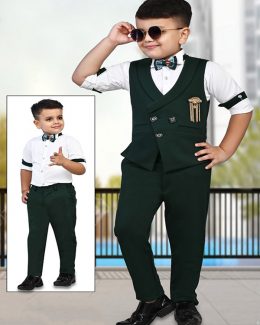 Stylish Kid’s Boy’s Shirt With Jacket Set