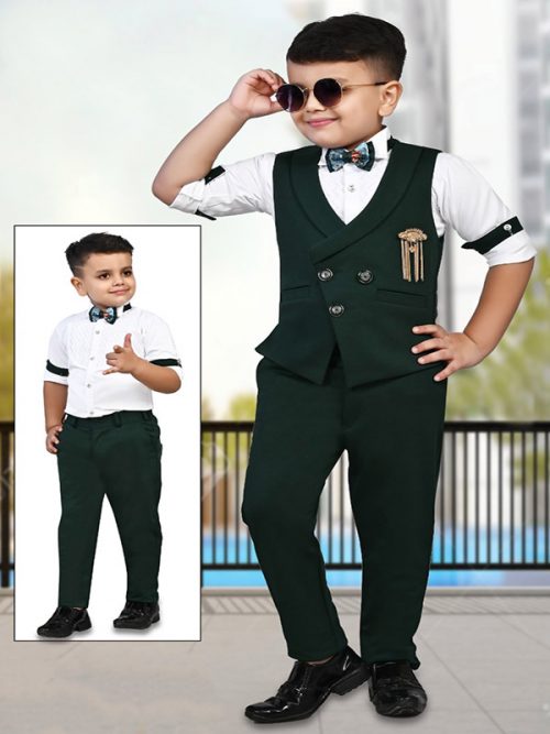 Stylish Kid's Boy's Shirt With Jacket Set