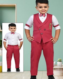 Stylish Kid’s Boy’s Shirt With Jacket Set