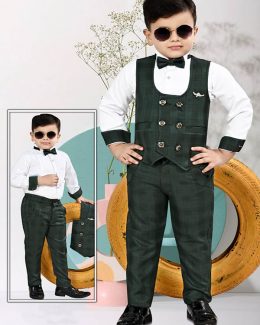 Stylish Kid’s Boy’s Shirt With Jacket Set