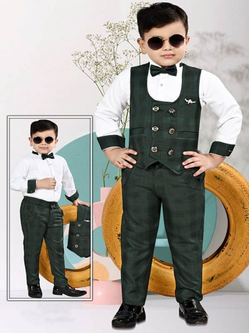 Stylish Kid's Boy's Shirt With Jacket Set