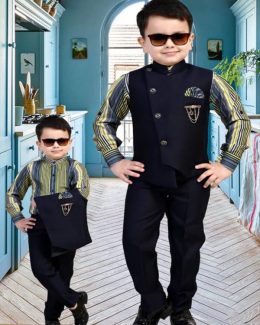 Stylish Kid’s Boy’s Shirt With Jacket Set