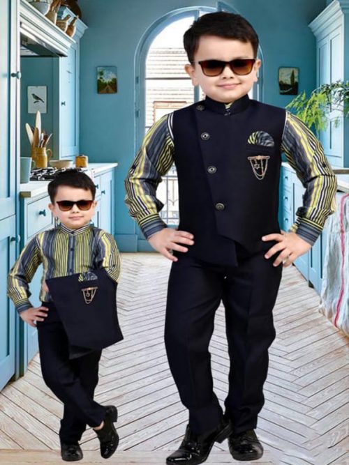 Stylish Kid's Boy's Shirt With Jacket Set