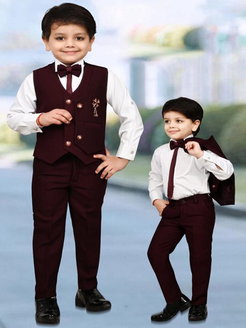 Stylish Kid's Boy's Shirt With Jacket Set