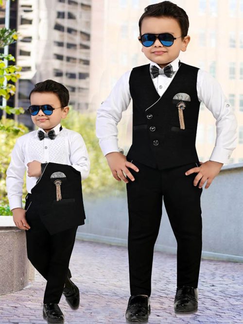 Stylish Kid's Boy's Shirt With Jacket Set