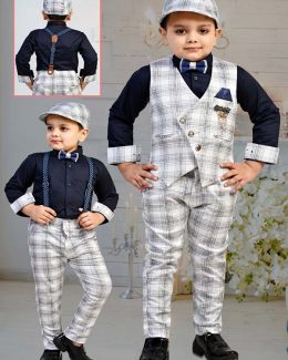 Stylish Kid’s Boy’s Shirt With Jacket Set