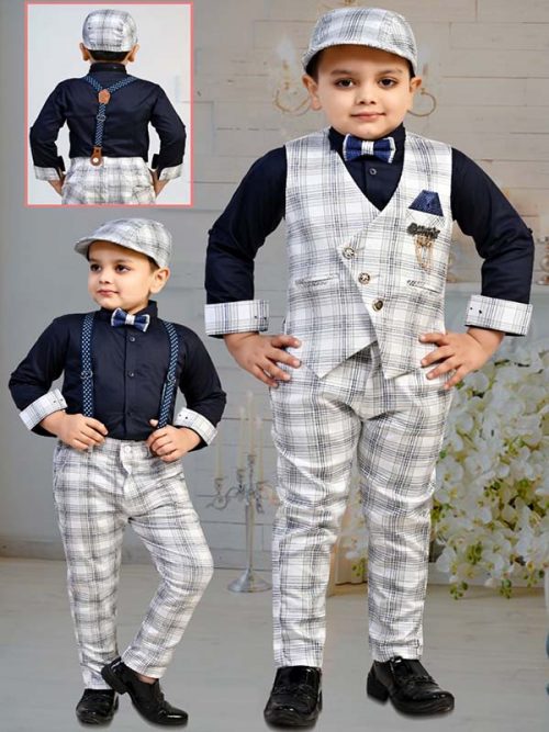 Stylish Kid's Boy's Shirt With Jacket Set