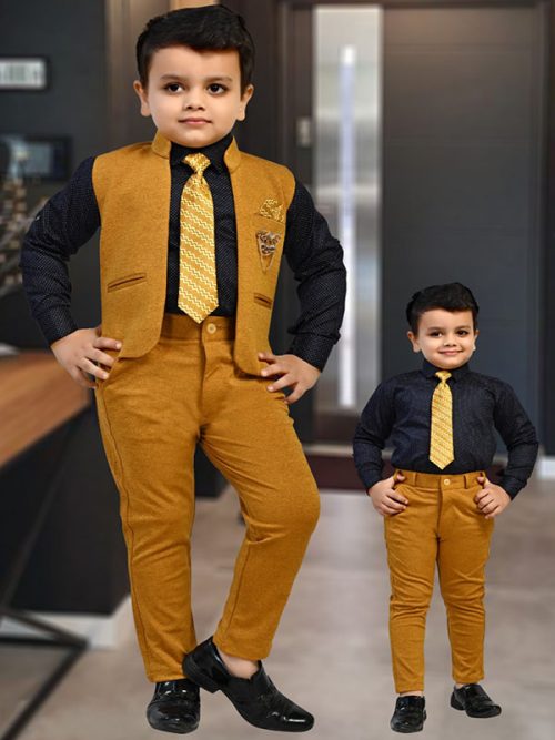 Stylish Kid's Boy's Shirt With Jacket Set