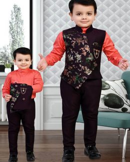 Stylish Kid’s Boy’s Shirt With Jacket Set