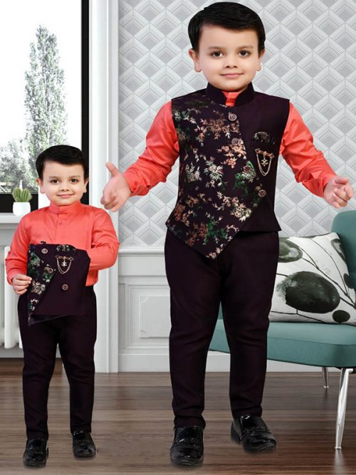 Stylish Kid's Boy's Shirt With Jacket Set