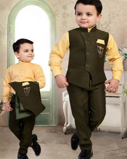 Stylish Kid’s Boy’s Shirt With Jacket Set