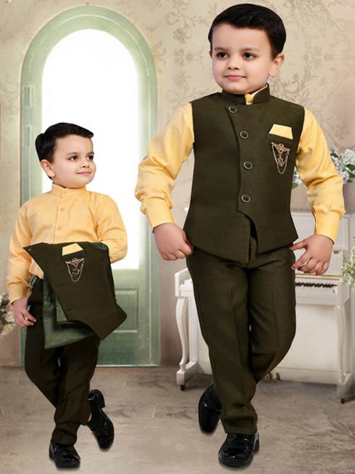 Stylish Kid's Boy's Shirt With Jacket Set