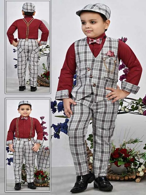 Stylish Kid's Boy's Shirt With Jacket Set