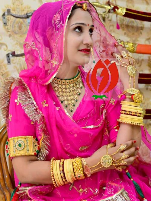 Origanl Gold Look Jadai Rajwadi Bajubandh  Ponchi With Golden Loom combo