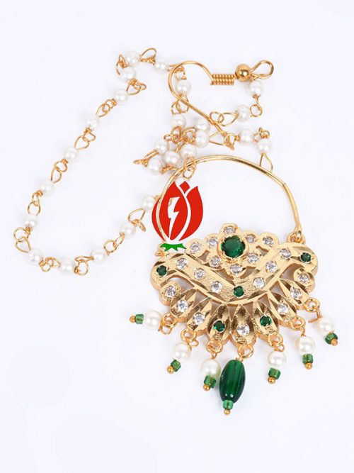 Full Brass Material And Stone Nath
