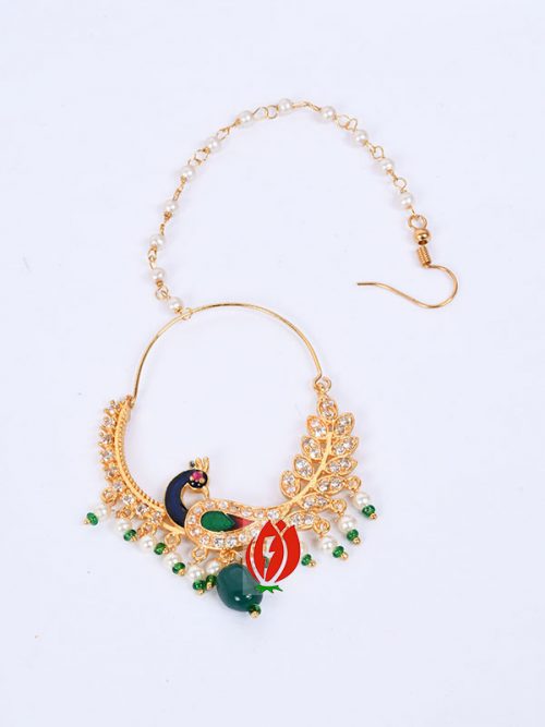 Rajwada gold look Stone Nath