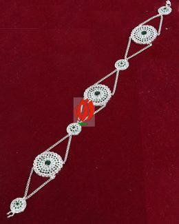 Green Colour  Mathapatti jadai Work for Women