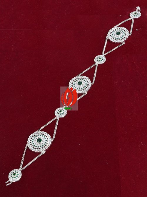 Green Colour  Mathapatti jadai Work for Women