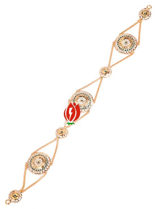 Green Colour  Mathapatti jadai Work And Meenakaari for Women