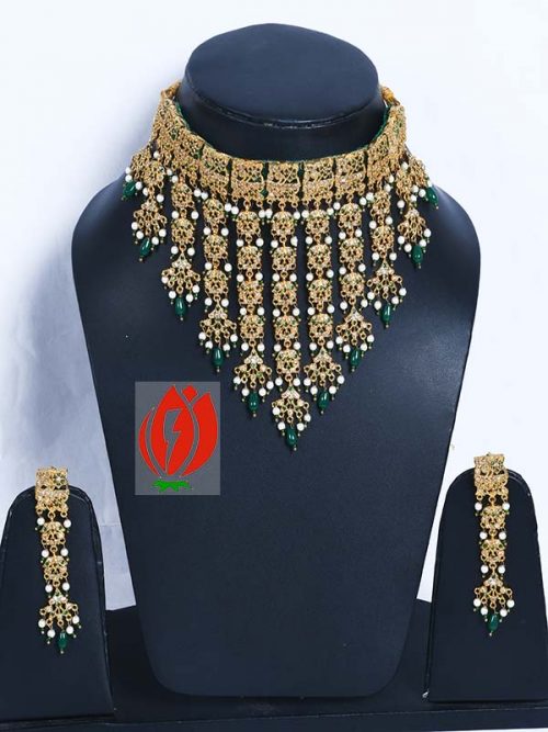 Origanl Gold Look Jadai Rajwadi Bajubandh  Ponchi With Golden Loom combo - Image 4