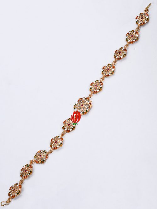Multi Colour  Mathapatti  Kundan Work And Meenakaari for Women