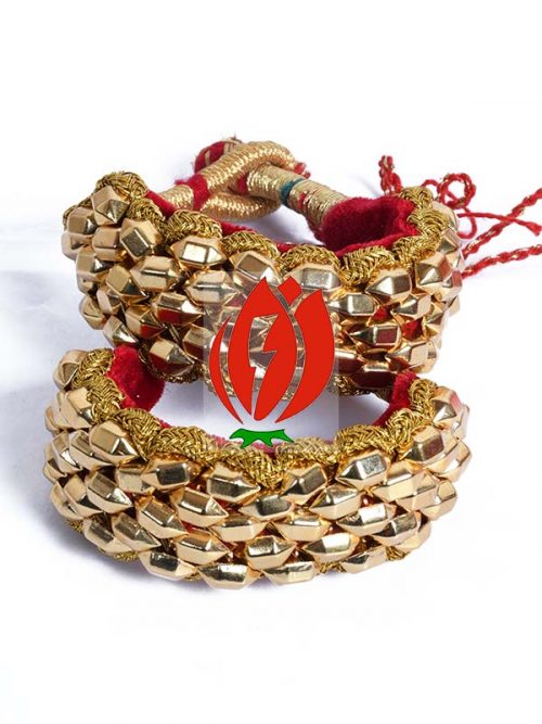 Rajwadi Gold look  BajubandhCombo With Loom - Image 3