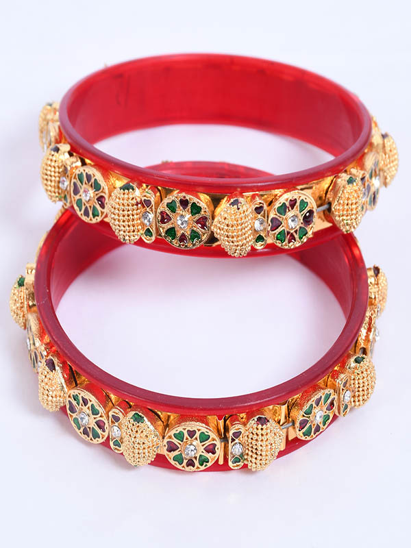 Rajwadi Bangle Set With Hanging Special Designed For Bridal | Bangle set,  Bridal bangles, Bangles