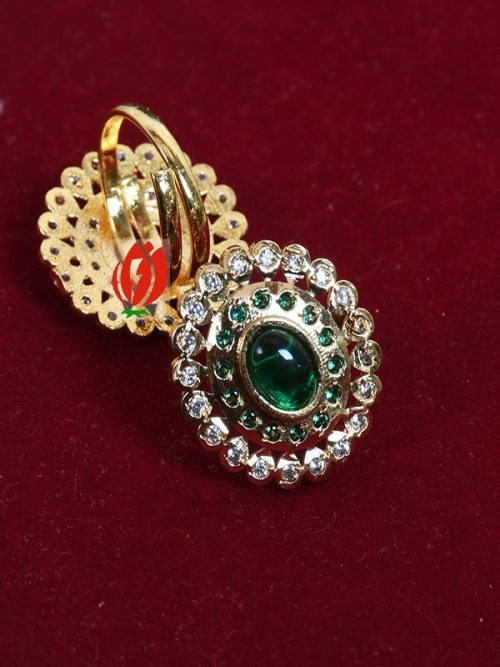 Rajwada Goldlook Rings Jadai Hand setting