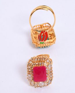 Rajwada  Goldlook Rings Jadai Hand setting