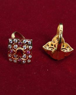 Rajwada Goldlook Rings Jadai Hand setting