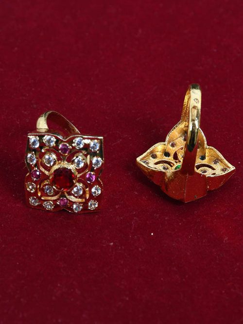 Rajwada Goldlook Rings Jadai Hand setting