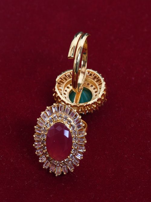 Rajwada Rings Goldlook Jadai Hand setting