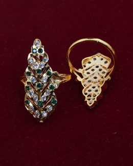 Rajwada Goldlook Rings Jadai Hand setting