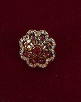 Rajwada Goldlook Rings Jadai Hand setting