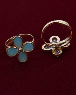 Rajwada Goldlook Rings Jadai Hand setting