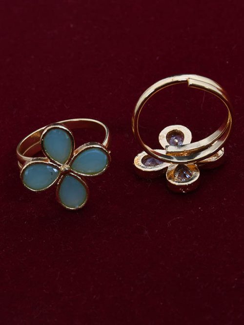 Rajwada Goldlook Rings Jadai Hand setting
