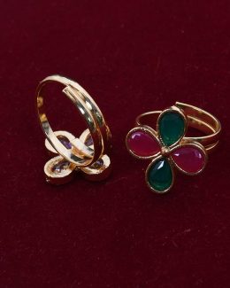 Rajwada Goldlook Rings Jadai Hand setting