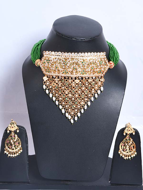 Rajwadi Jadau Goldlook Aad Jewellery