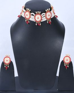 Rajwadi Jadau Cheekset Jewellery