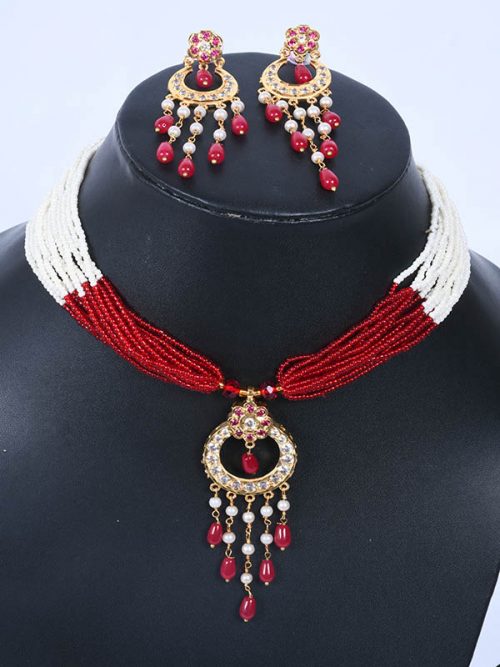 Rajwadi  jadau Cheekset Jewellery - Image 2