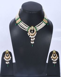Rajwadi  Artificial jadau Cheekset Jewellery