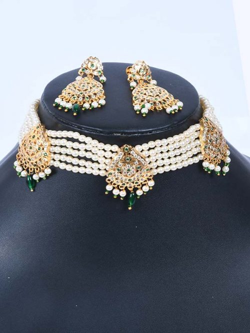 Rajwadi JadauGoldlook Cheekset Jewellery