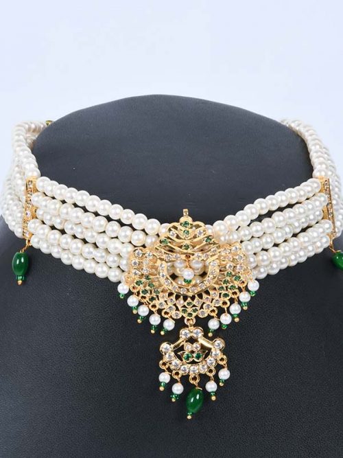 Rajwadi Jadau Cheekset Jewellery - Image 2